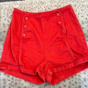 Orange Red Vintage Shorts size 6 Urban Outfitters